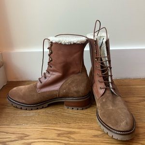 Lace-Up Fleece Lined Suede Boots